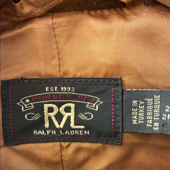 Double RL (RRL) Shearling Collar Jacquard Coat - Size 2